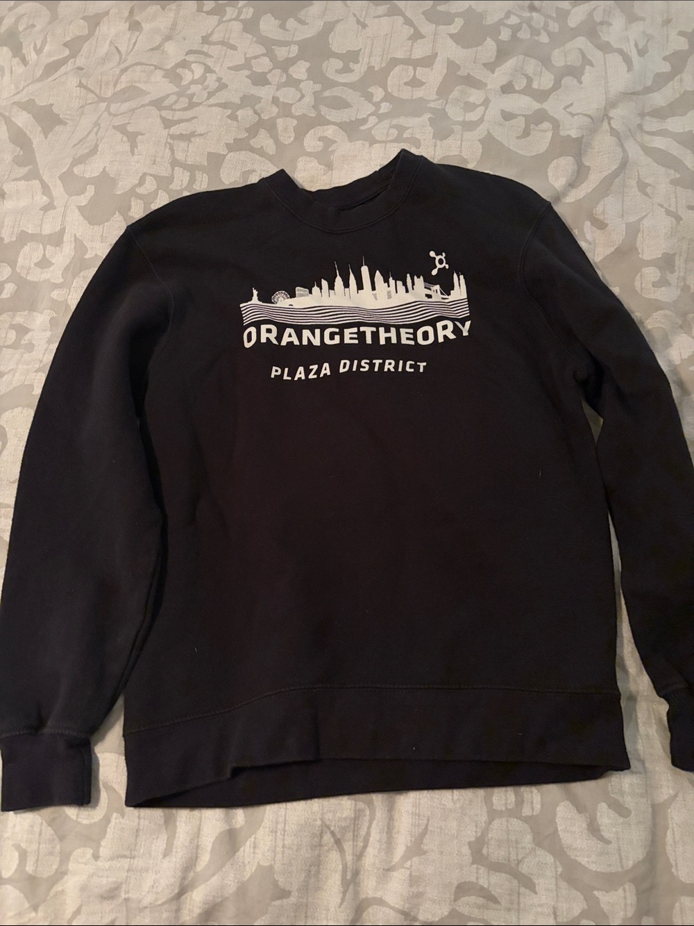 Orangetheory Men's Black Crewneck with White Logo